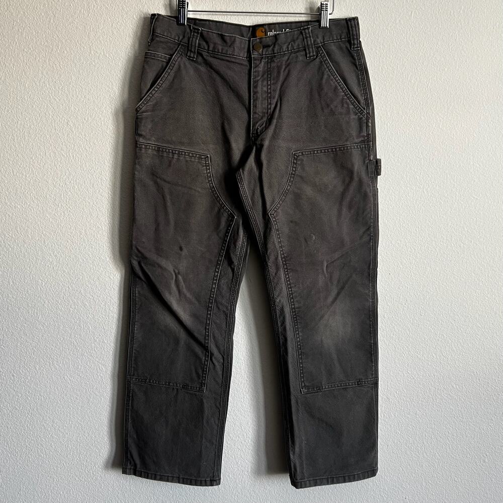 Carhartt gray relaxed fit double knee work wear carpenter pants